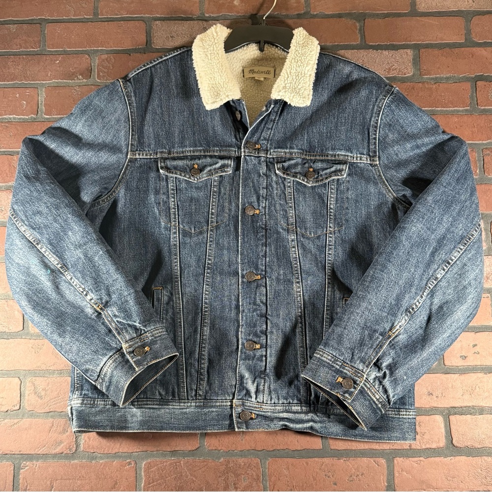 🧥 Madewell Sherpa-Lined Denim Jacket – Size XL 🧥